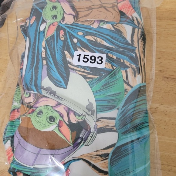 Star Wars The Mandalorian Grogu Baby Yoda‎ Swim Trunks Tropical L - Picture 8 of 9